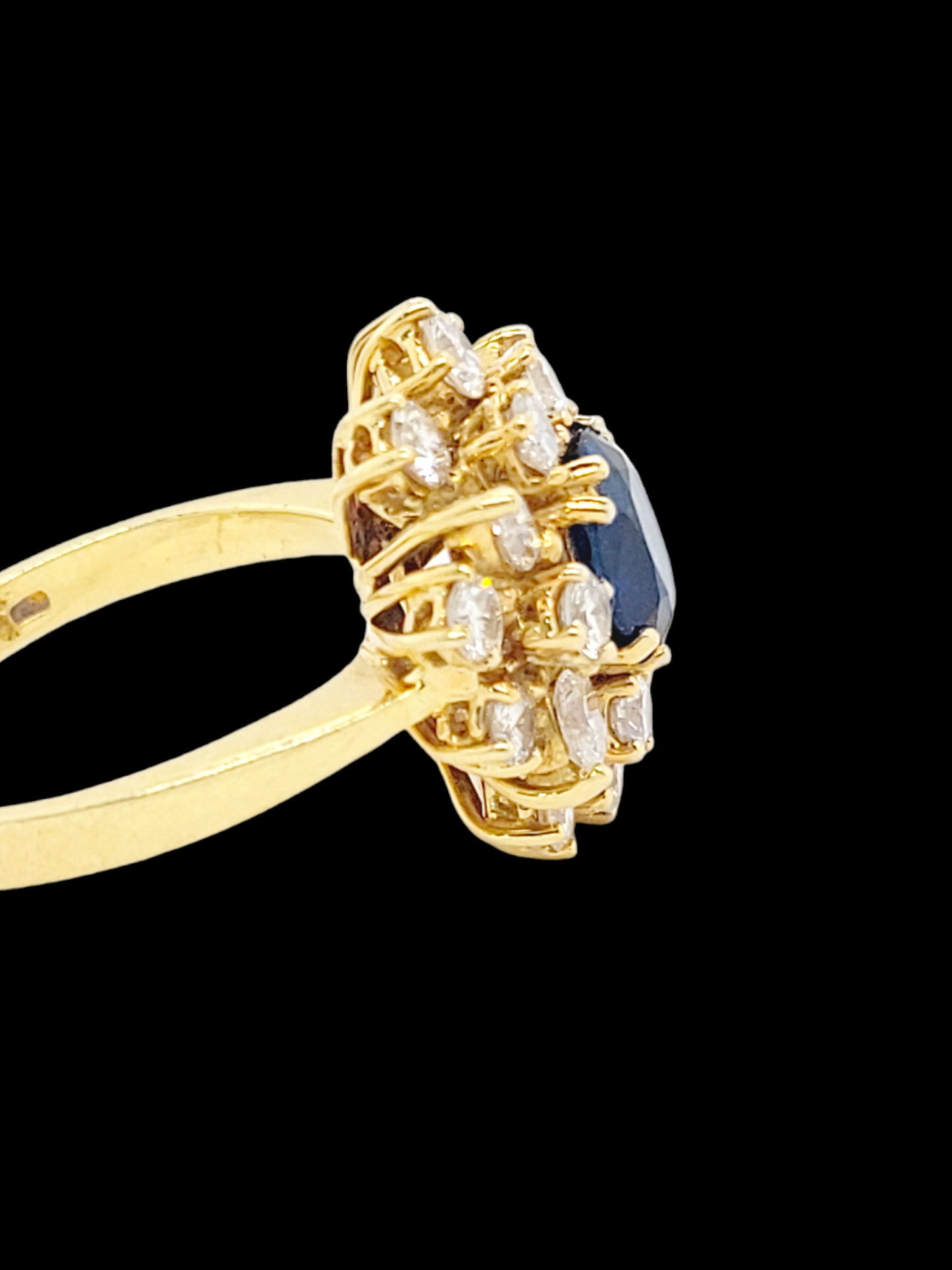 Vintage sapphire and diamond cluster engagement ring
SKU: 7178