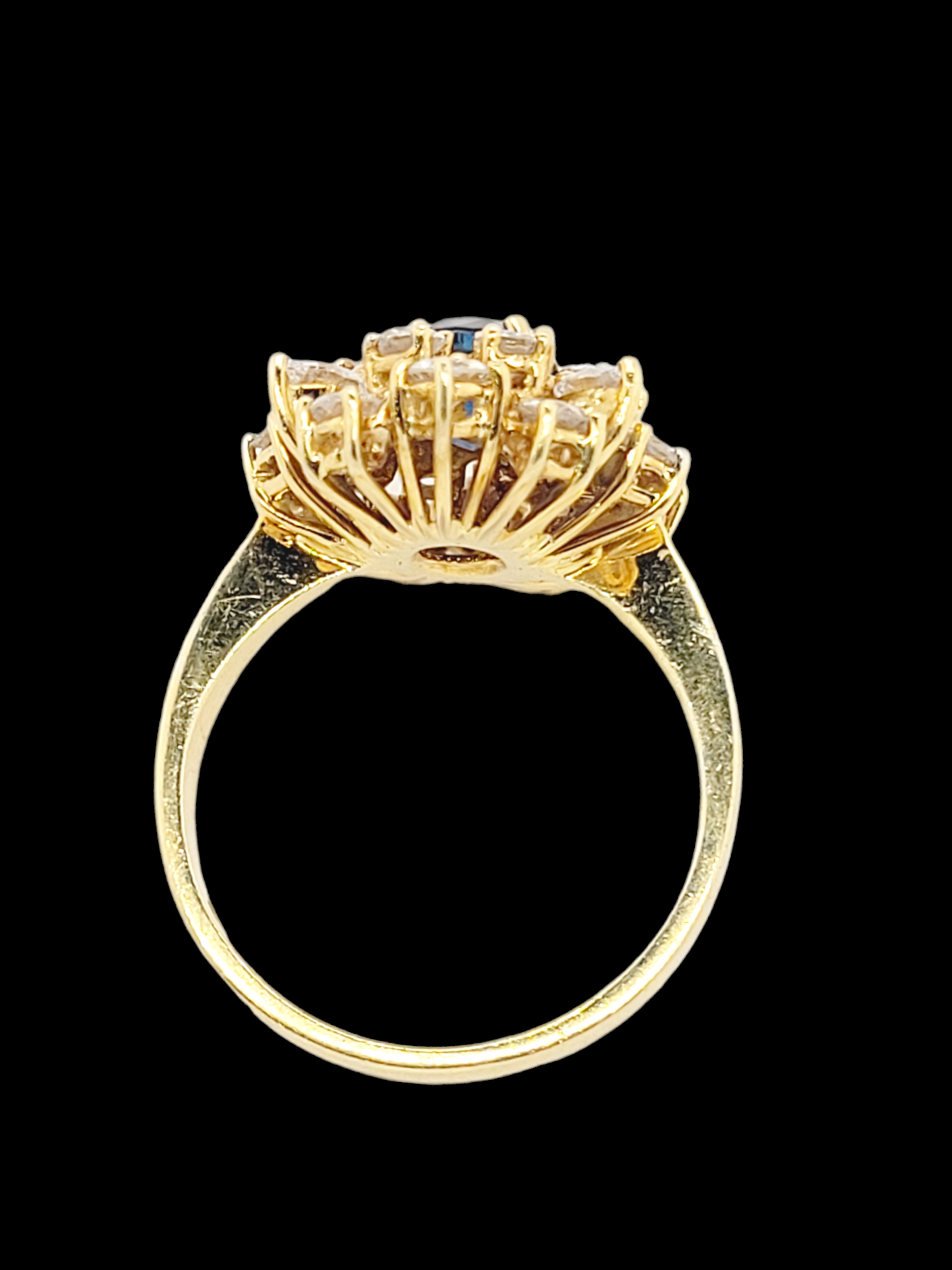 Vintage sapphire and diamond cluster engagement ring
SKU: 7178