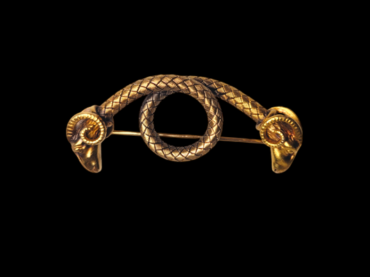 Etruscan revival antique golden fleece brooch
SKU: 7507