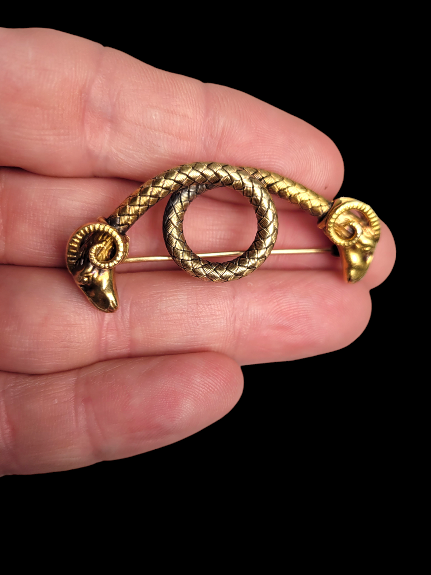 Etruscan revival antique golden fleece brooch
SKU: 7507