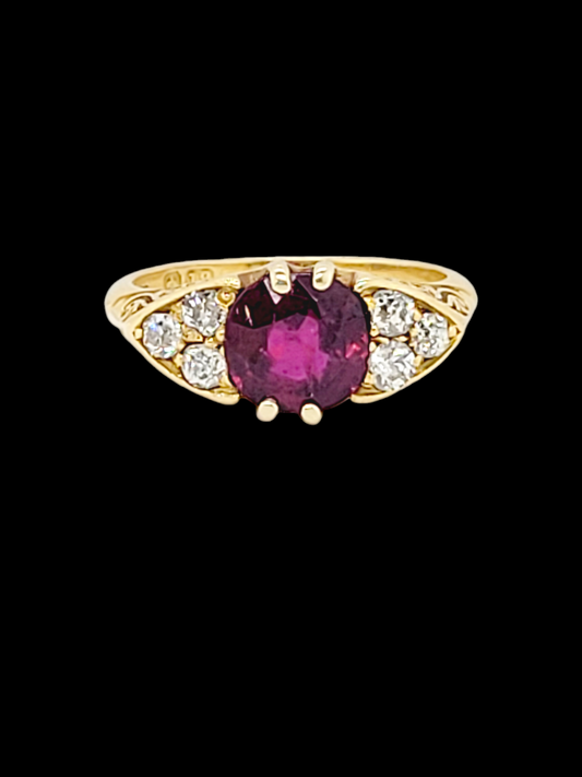 Antique Ruby and diamond ring
SKU: 7502