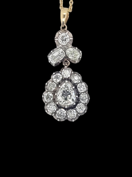 Antique old mine cut diamond pendant
SKU: 7505