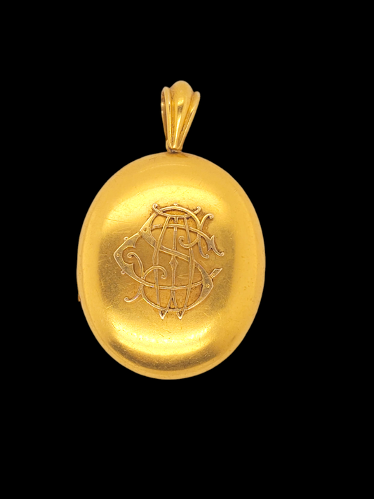 Antique 18ct gold locket SKU: 7527