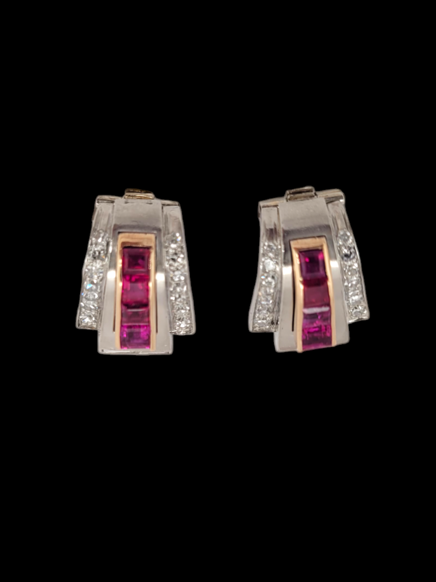 1930's Burmese Ruby and diamond Tank earrings
SKU: 7553