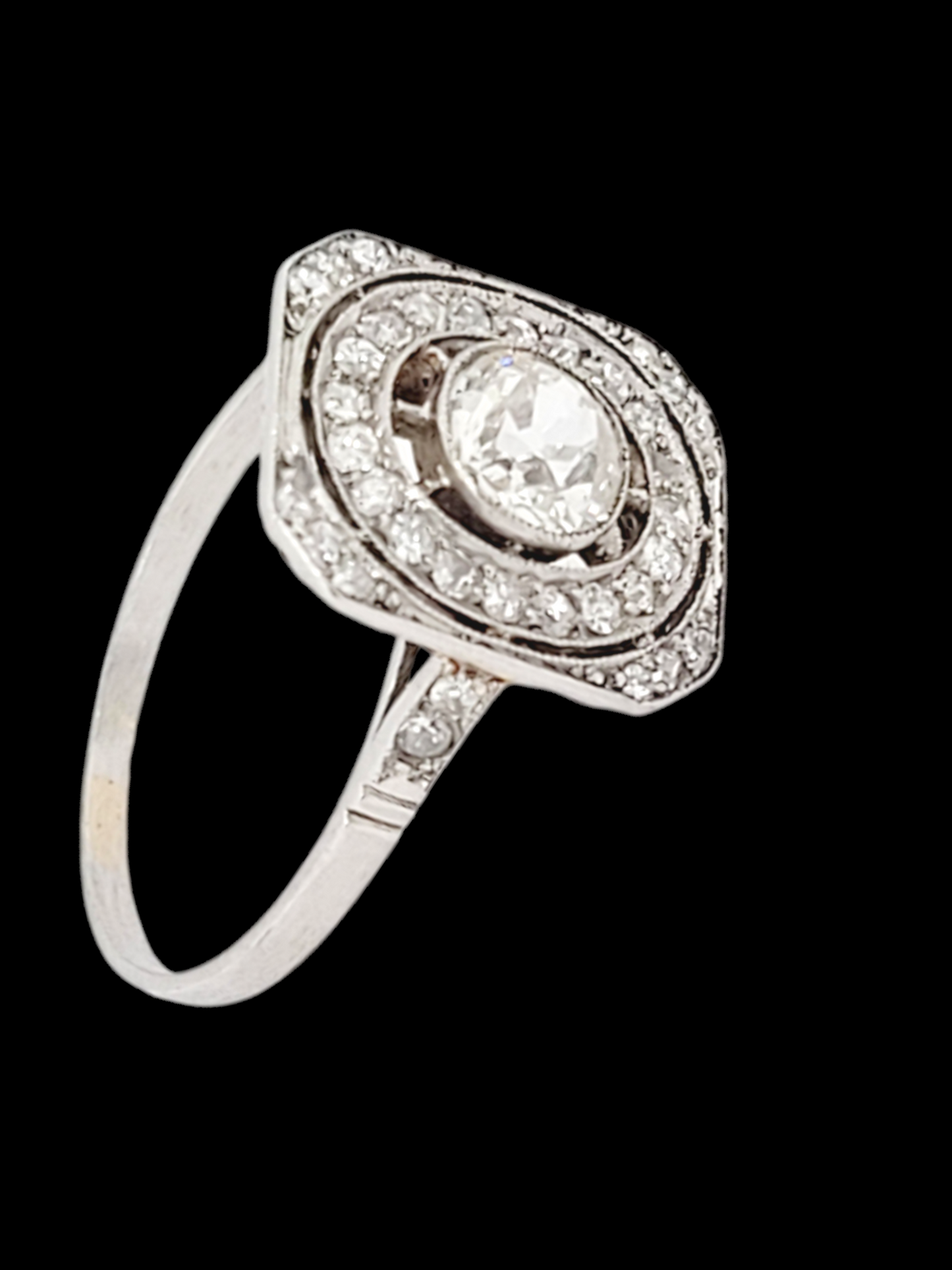 Art deco diamond panel engagement ring
SKU: 7601