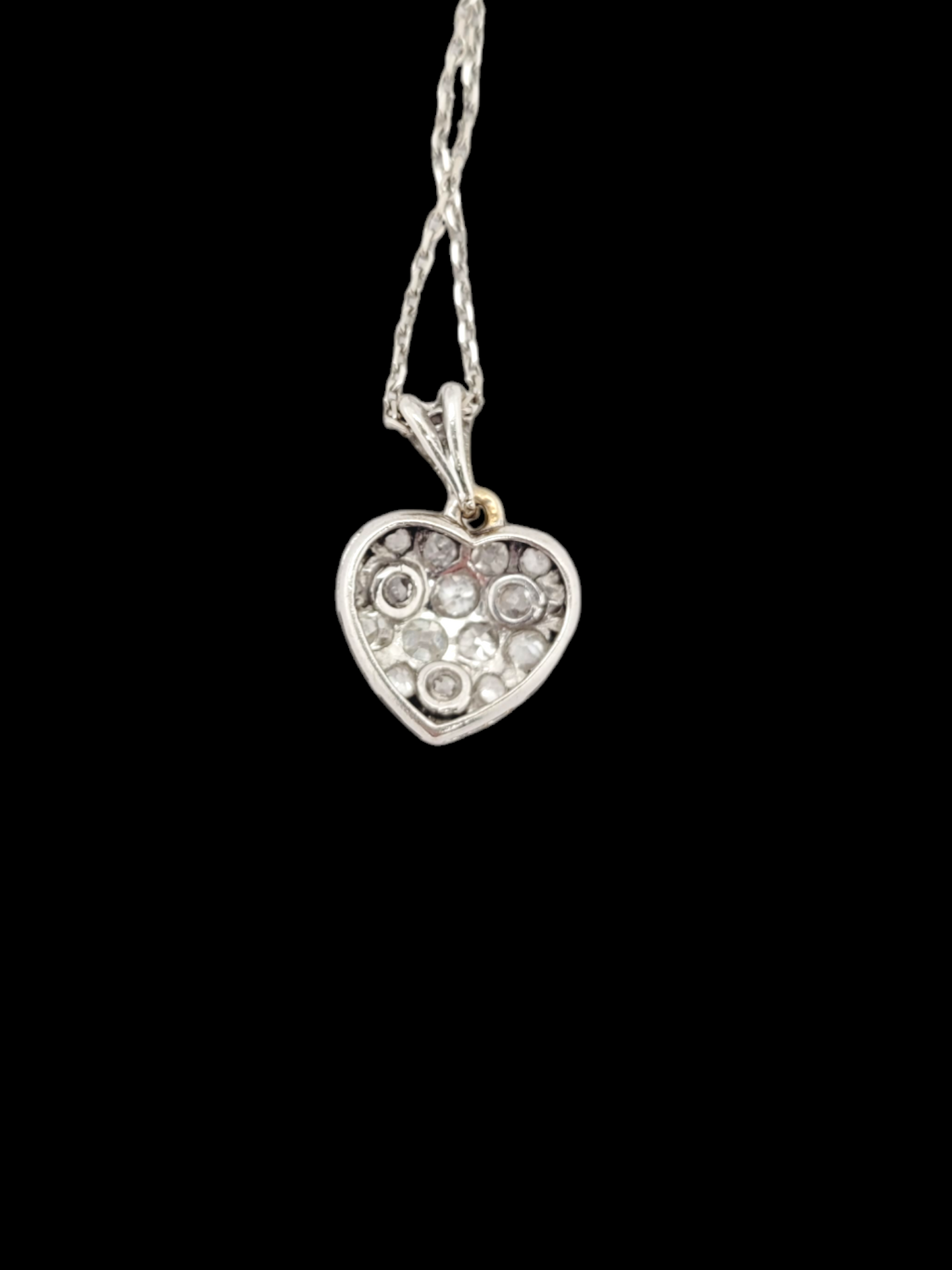 Old mine cut diamond heart pendant
SKU: 7624