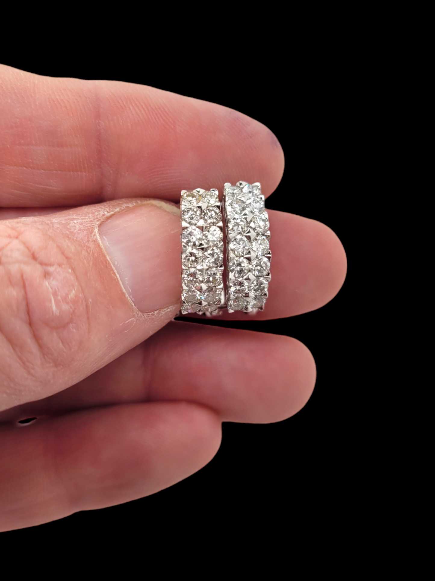 Pair of two row diamond earrings
SKU: 7678