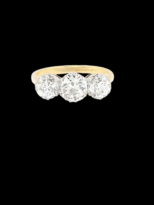 Antique Edwardian old cut diamond trilogy engagement ring
SKU: 7686