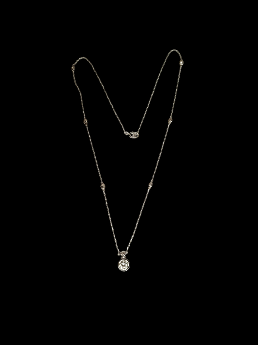 Bezel set 0.85ct diamond pendant necklace
SKU: 7692