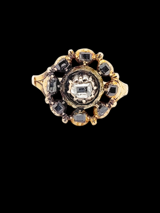 Antique table cut diamond cluster ring
SKU: 7735