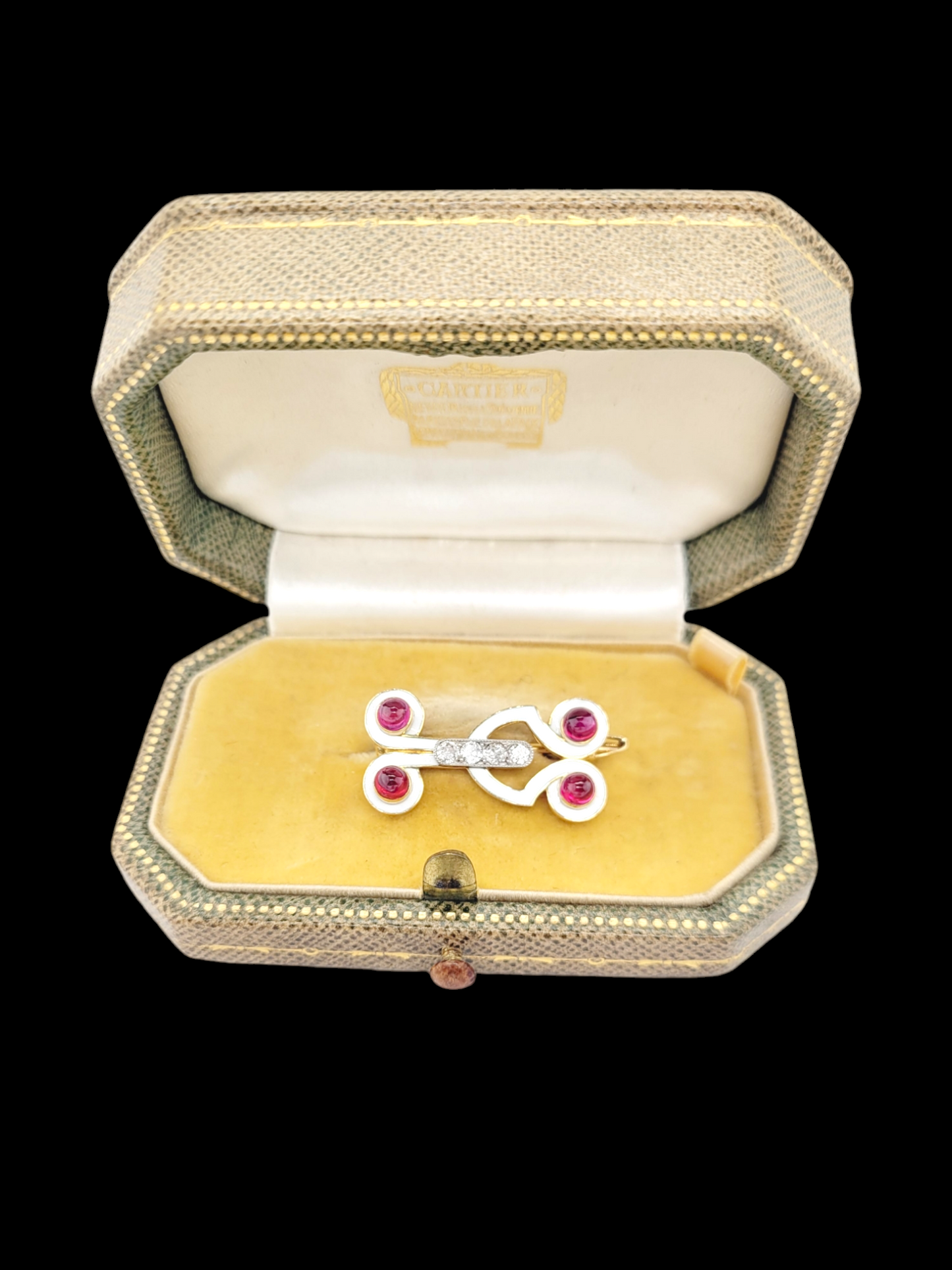 Art deco Cartier ruby and enamel brooch
SKU: 7757