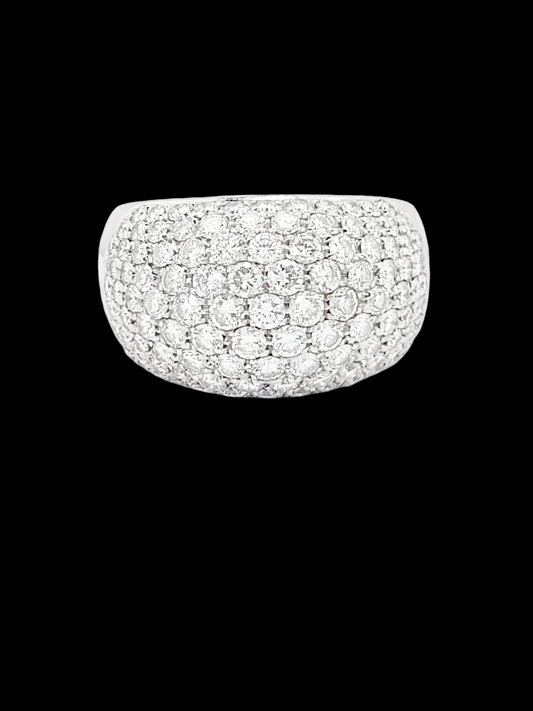 Modern pave diamond bombe ring
SKU: 7751