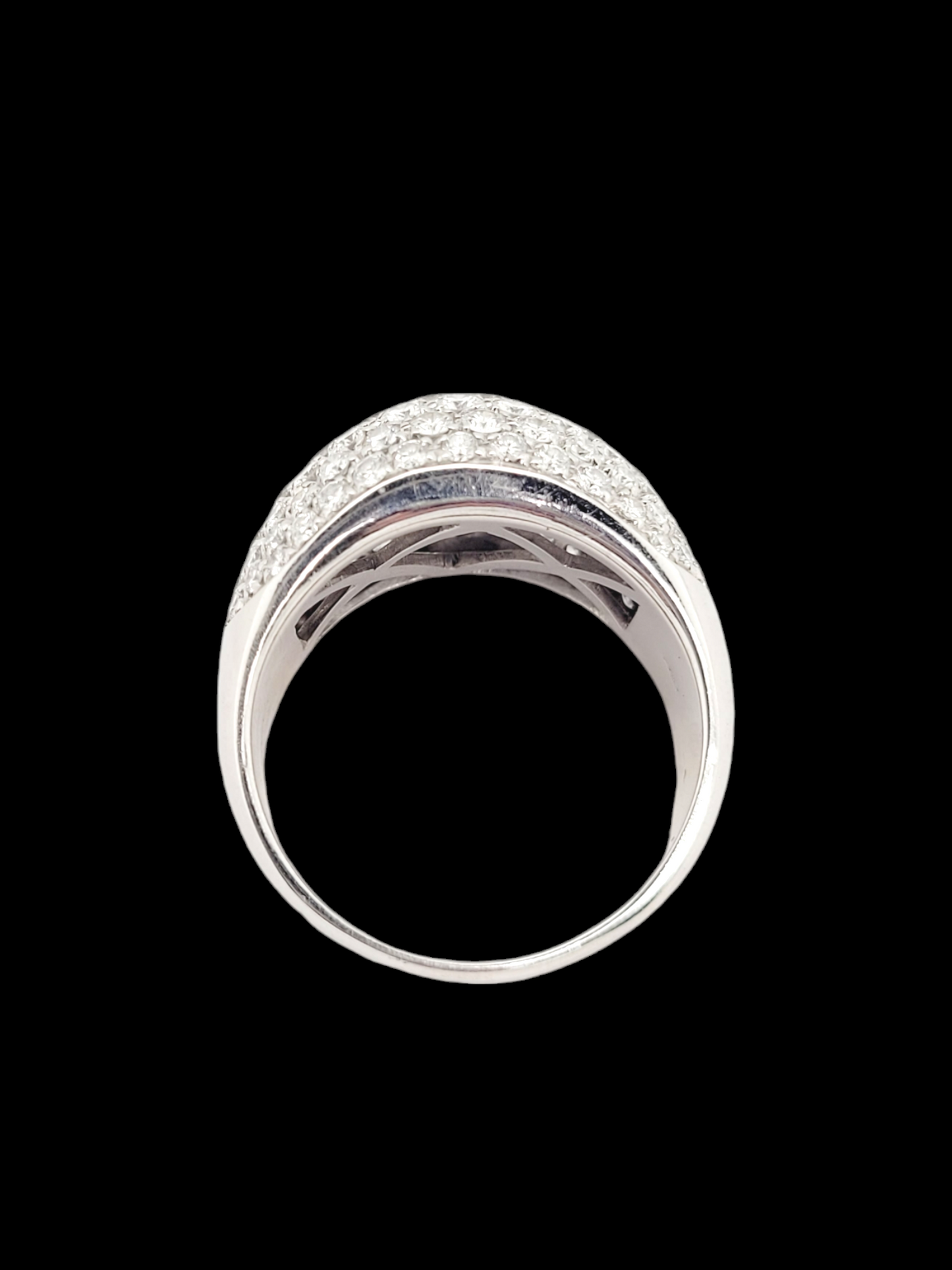 Modern pave diamond bombe ring
SKU: 7751