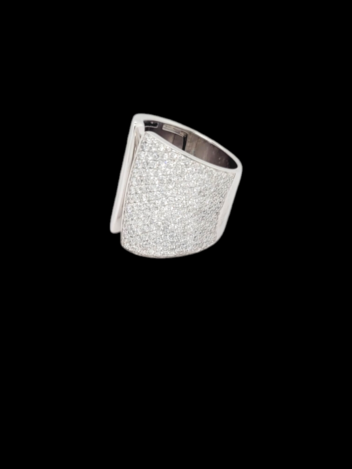 Stylish modern pave diamond and polished 18ct white gold with dress ring
SKU: 7763