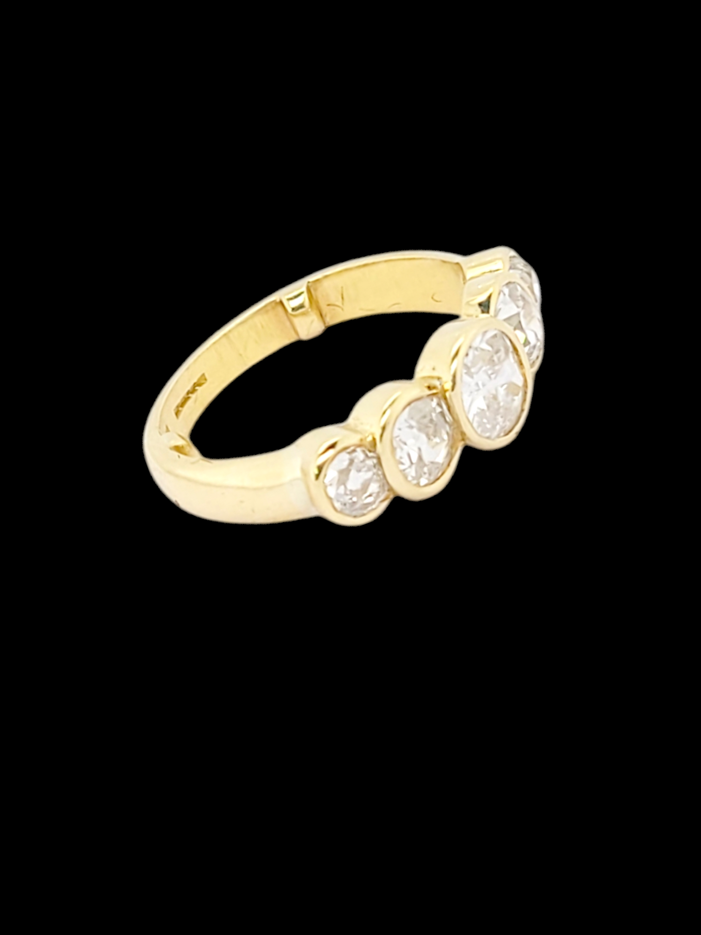 Old mine cut five stone bezel set ring
SKU: 7851