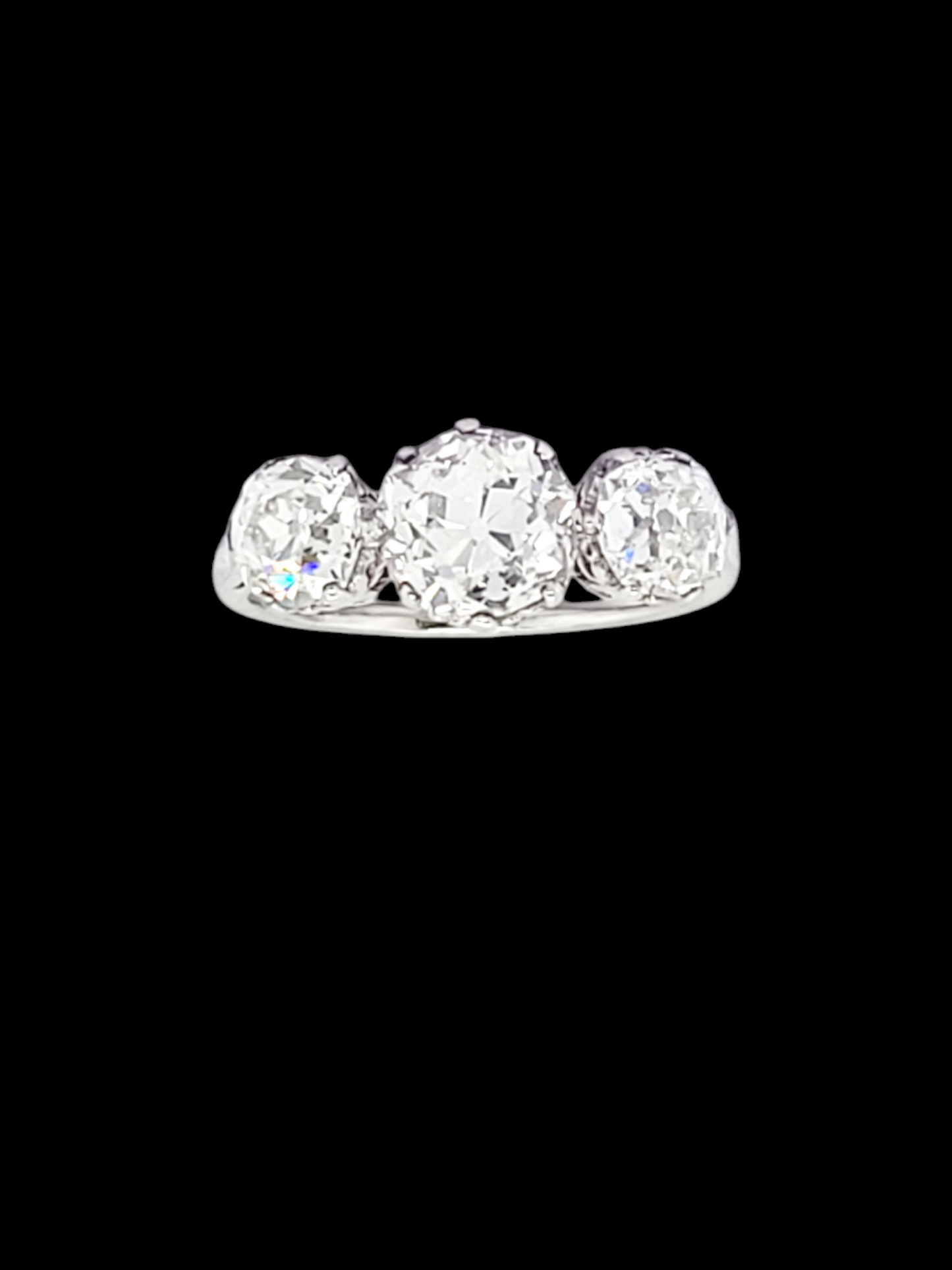 Beautiful old cut diamond trilogy engagement ring
SKU: 7896