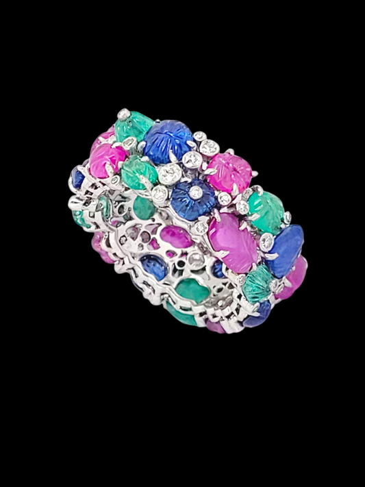 Fine Tutti fruitti gem set eternity ring
SKU: 7897