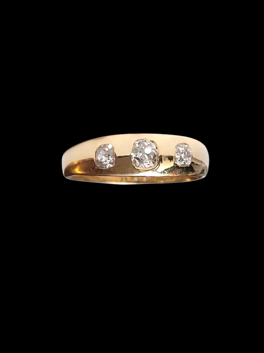 Old mine cut diamond gypsy set 18ct yellow gold ring
SKU: 7903