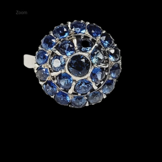 Art deco Montana sapphire cluster ring
SKU: 5116