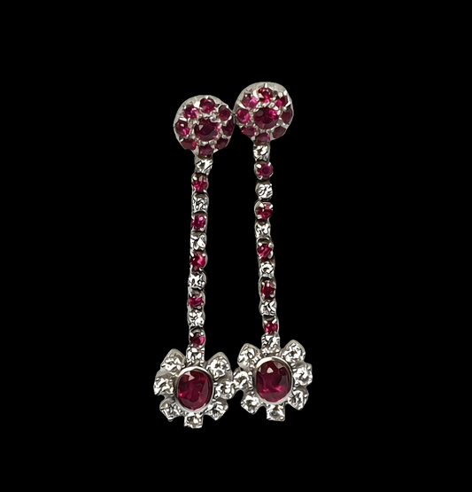 Ruby and Diamond Drop Earrings
SKU: 3160
