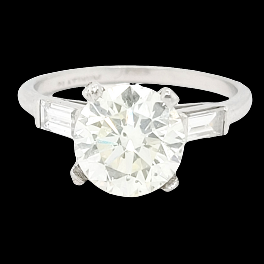 2.54ct diamond solitaire and baguette diamond engagement ring

SKU: 6471