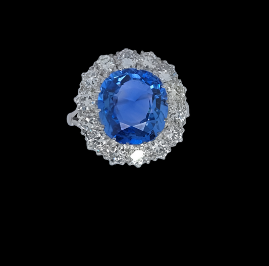 Natural cornflower Ceylon Sapphire and diamond ring
SKU: 8231