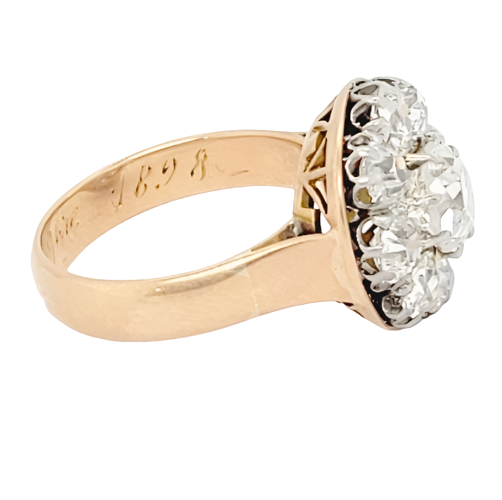 Fantastic old mine cut diamond cluster ring
SKU: 6920