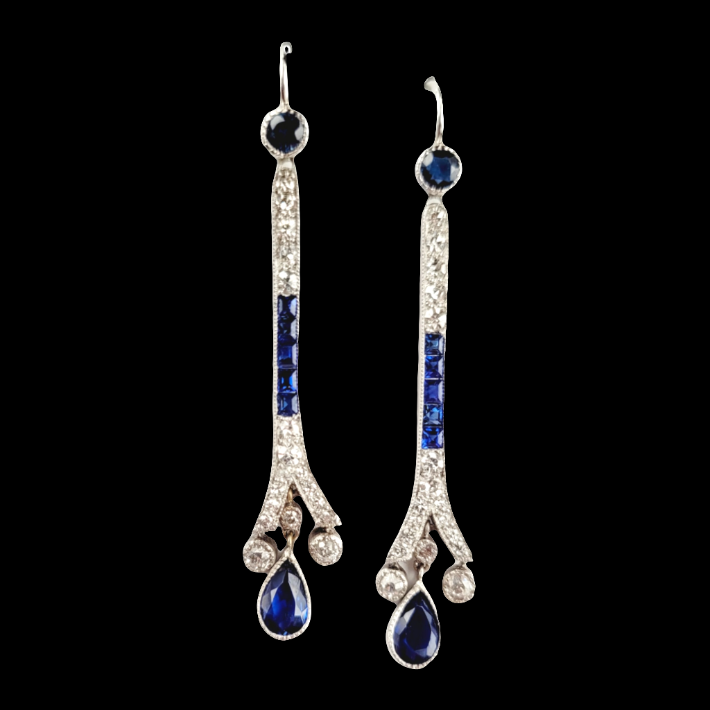 Art deco sapphire and diamond drop earrings

SKU: 6280