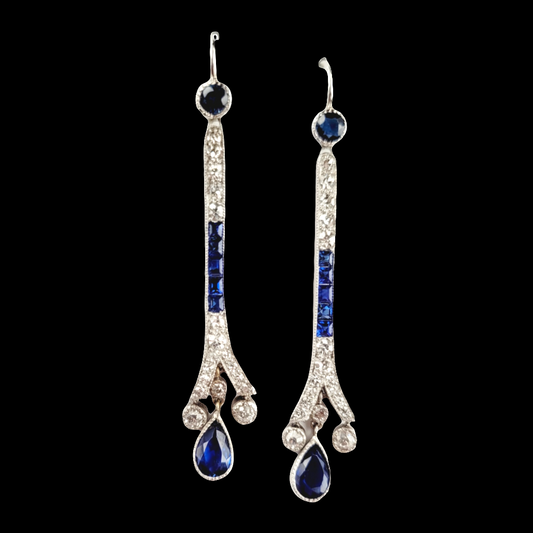 Art deco sapphire and diamond drop earrings

SKU: 6280