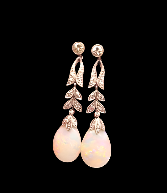 Antique opal and diamond drop earrings
SKU: 7942
