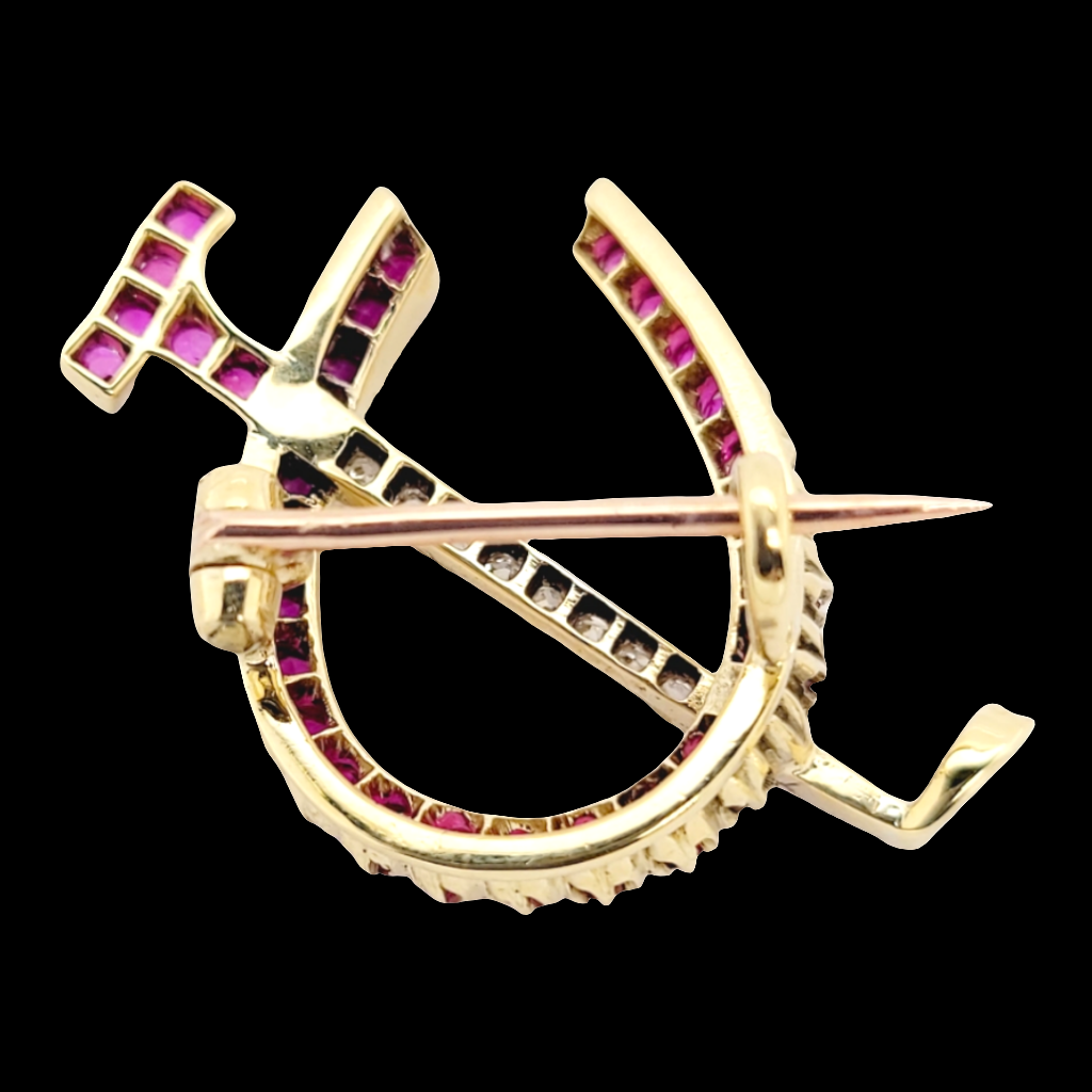 Antique Ruby and diamond horse shoe and crop brooch

SKU: 6454