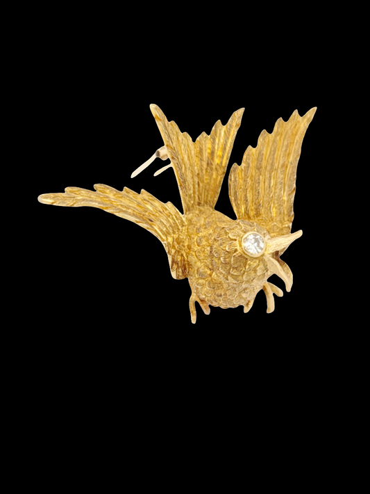 Vintage 18ct gold and diamond bird brooch
SKU: 6911