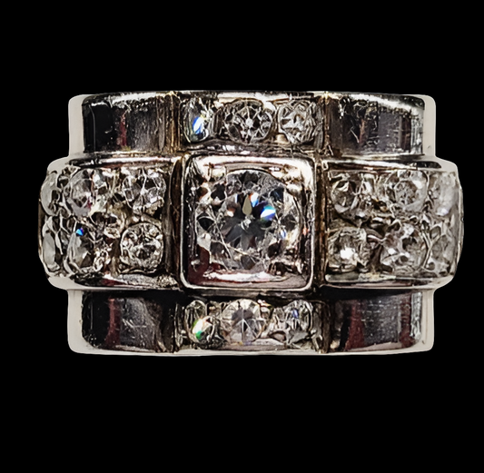 Art deco diamond ring sku 5656