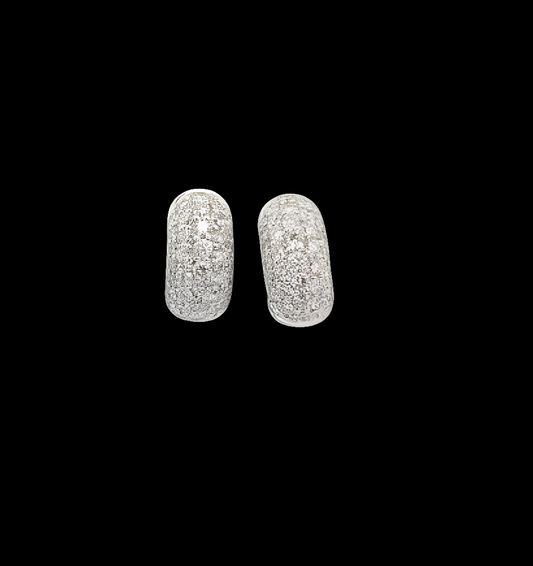 Pair of small pave diamond hoop earrings
SKU: 8328