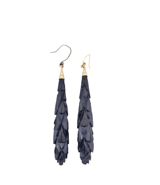 Pair of Victorian carved jet earrings
SKU: 6703