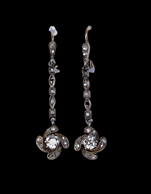 Antique diamond drop earrings
SKU: 4447