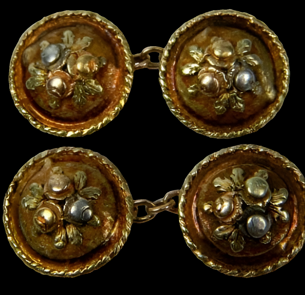 Tricolour gold cufflinks english c1840
SKU: 825