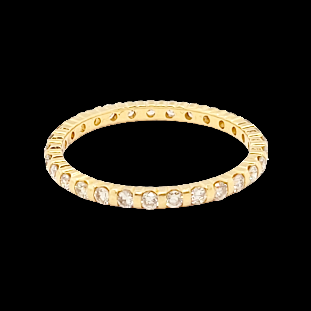 Yellow gold full hoop diamond eternity ring

SKU: 6251