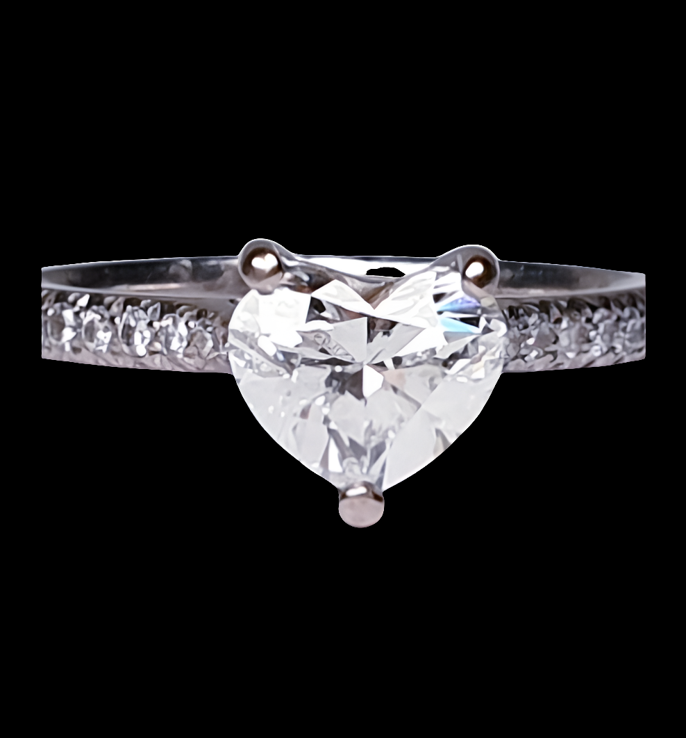Heart-shaped F colour Flawless diamond engagement ring
SKU: 4624