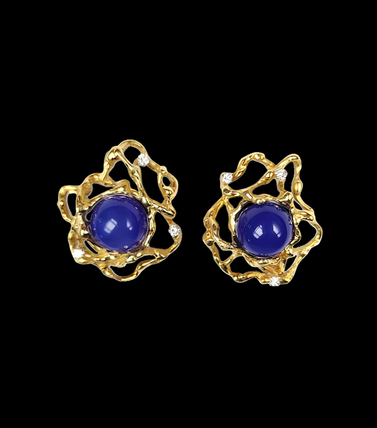 Playful vintage earrings with interchangeable coloured stone earrings
SKU: 8205