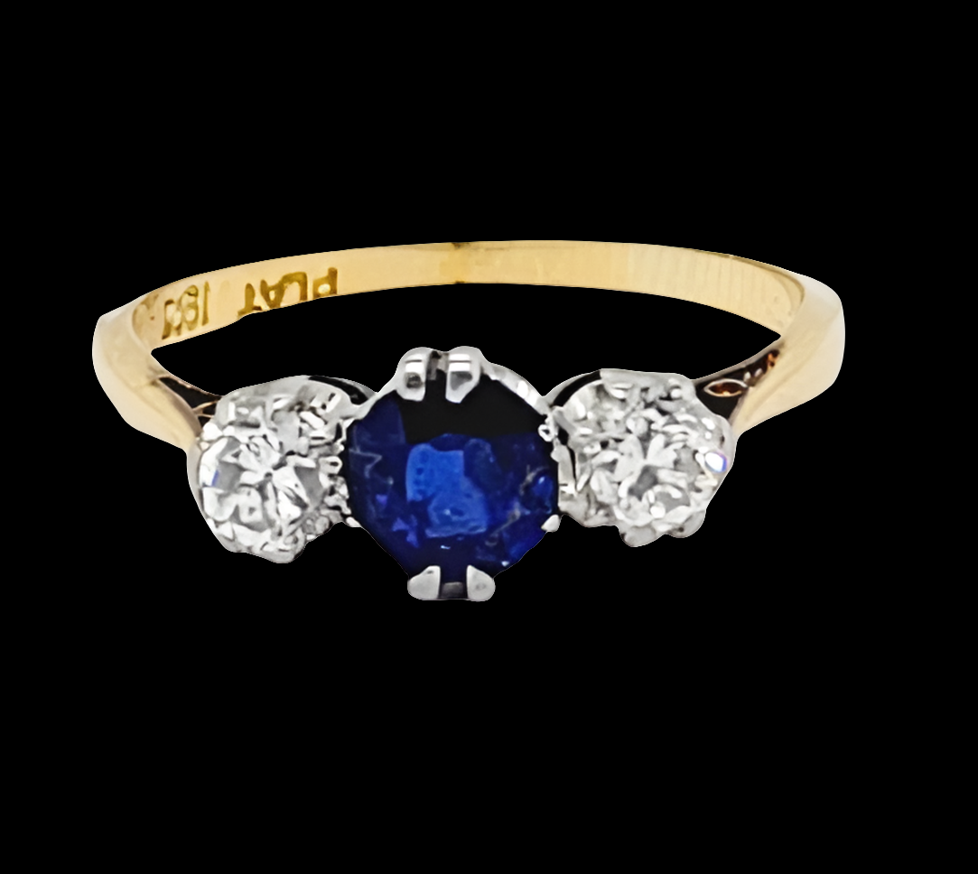 Antique sapphire and diamond three stone ring

SKU: 6249