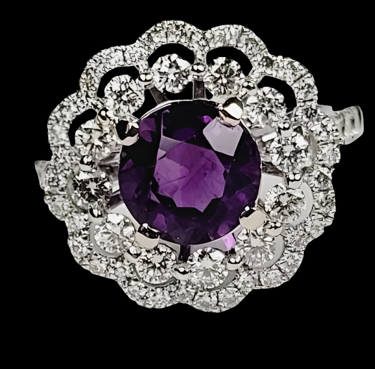 Amazing amethyst and diamond dress ring
SKU: 5258