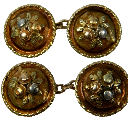 Tricolour gold cufflinks english c1840
SKU: 825