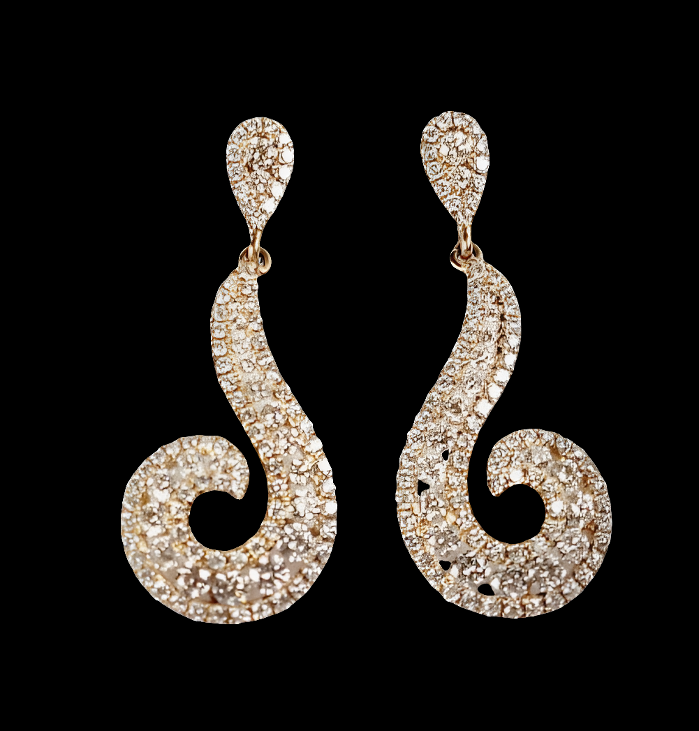 Electric modern rose gold diamond drop earrings
SKU: 5024