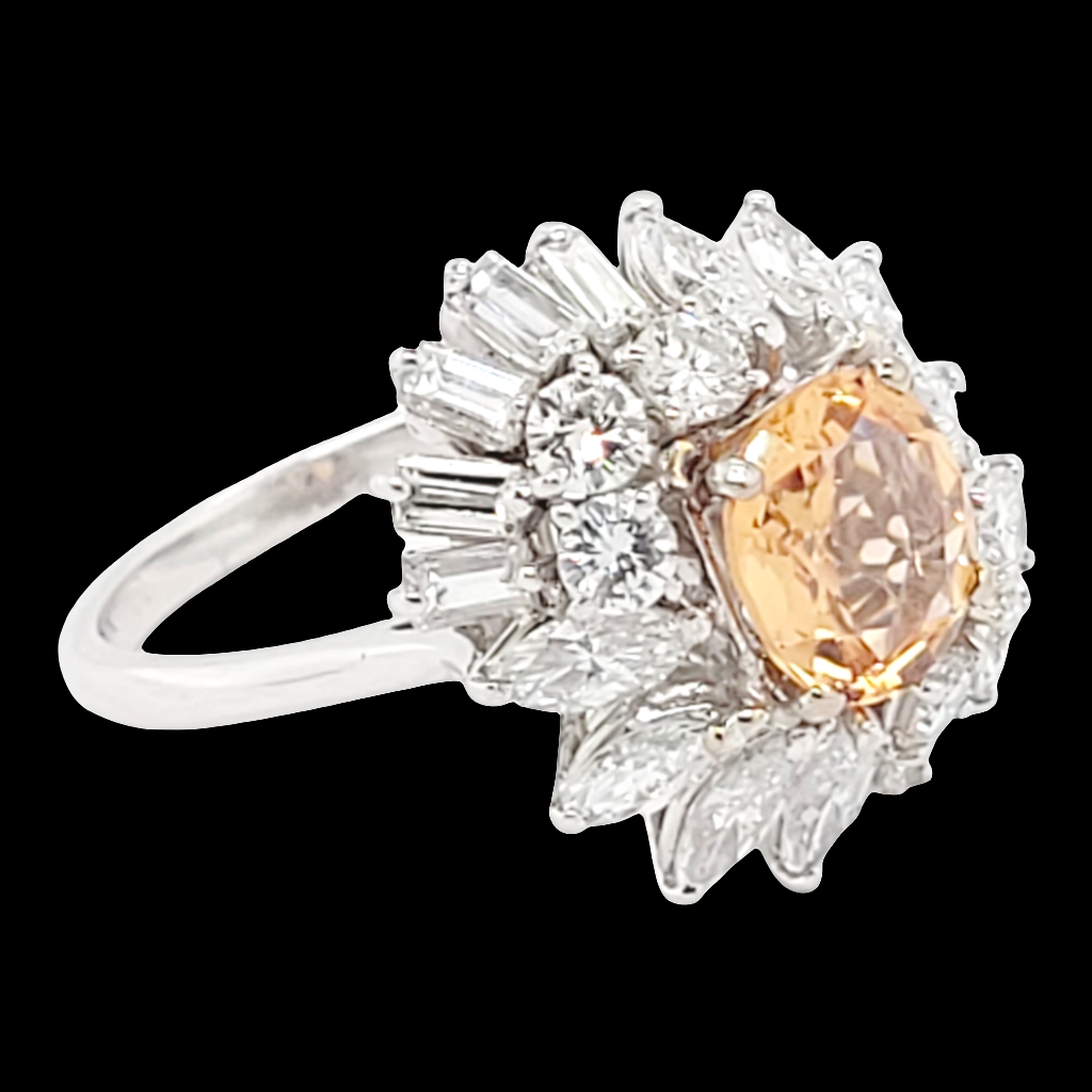 Stylish diamond baguette diamond and topaz cocktail ring

SKU: 6432