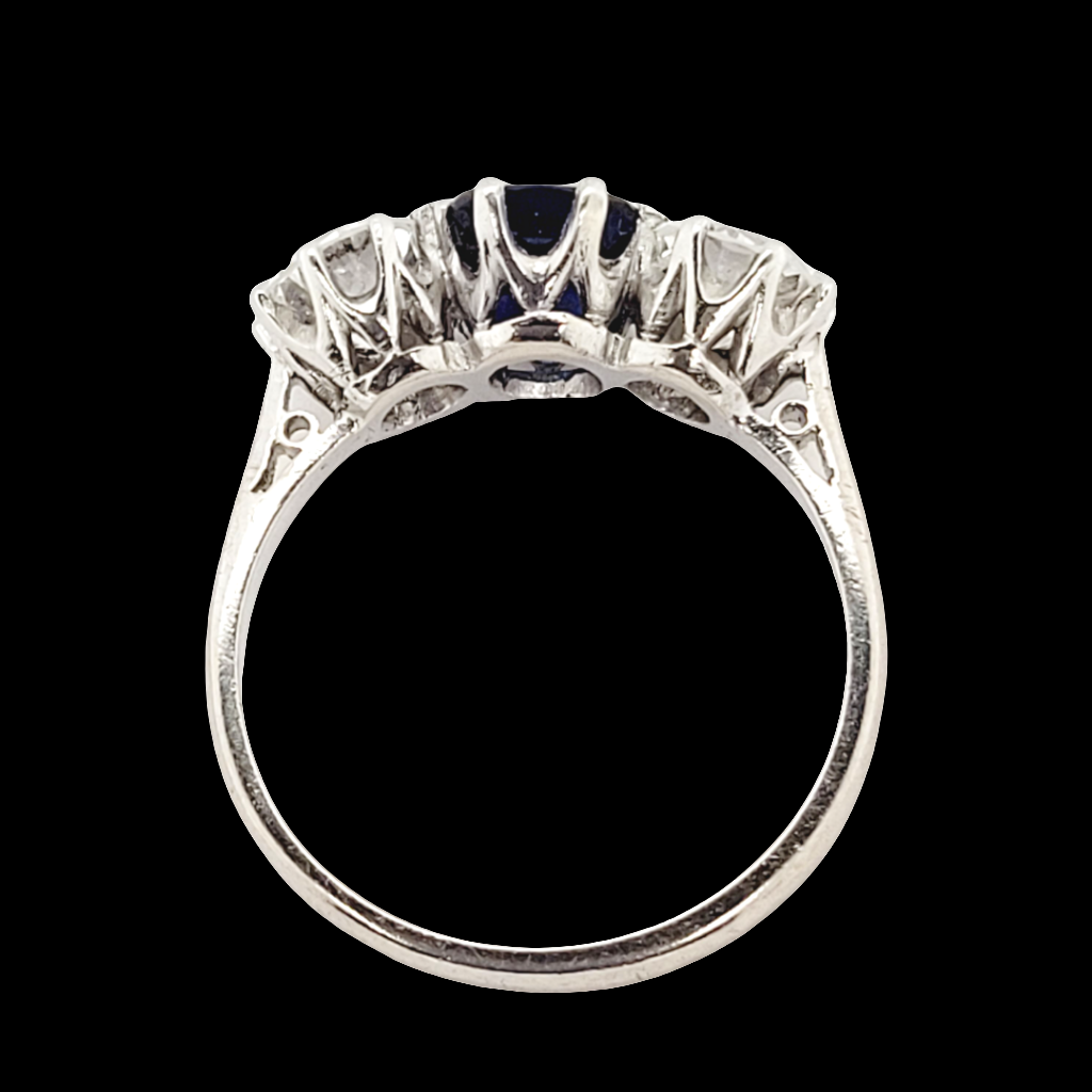 Natural sapphire and diamond engagement ring
SKU: 7009