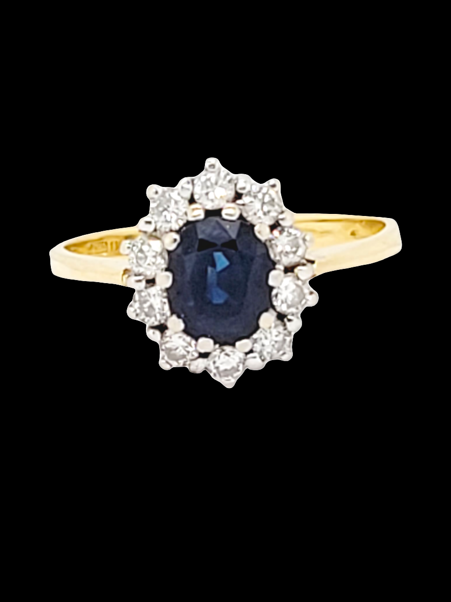 Sapphire and diamond cluster engagement ring
SKU: 6917