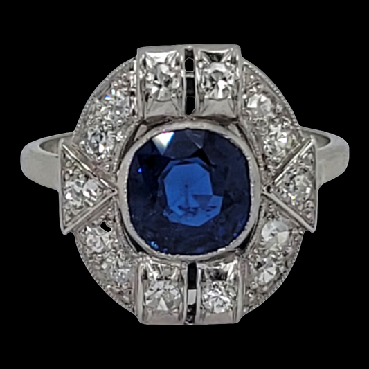 Art Deco sapphire and diamond panel ring

SKU: 6440