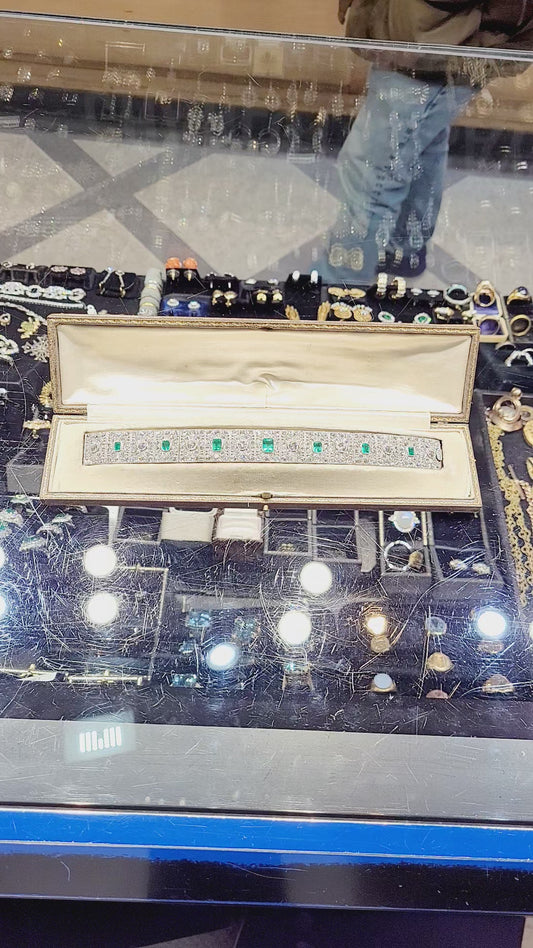 Fine art deco emerald and diamond bracelet
SKU: 8622