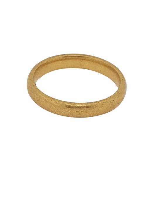 3mm 18ct yellow gold wedding band sku 9197